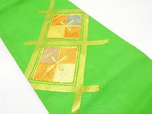 紗花菱模様刺繍名古屋帯